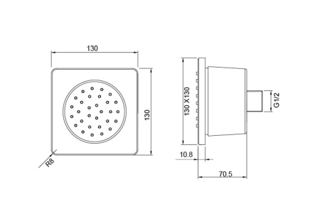 Боковая форсунка для душа Aquatek AQ2099CR