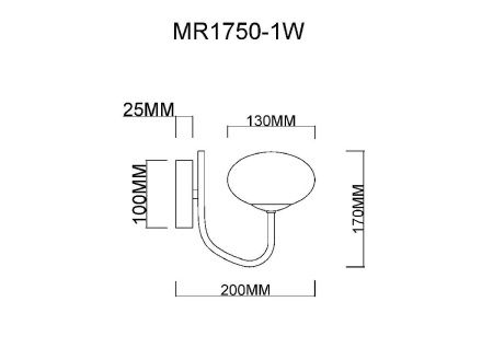 Бра Myfar Scott (Сцотт) MR1750-1W