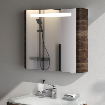 Зеркало-шкаф Am.Pm Sensation M30MCR0801NF 80х15х70 подвесной цвет орех Зеркало-шкаф Am.Pm Sensation M30MCR0801NF 80х15х70 подвесной цвет орех