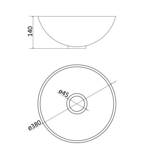 Раковина из искусственного камня MonteBianco Nemi 390 20141 50х36 встраиваемая цвет белый матовый без отверстий под смеситель - фото 5