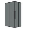 Душевой уголок Grossman Galaxy 300.K33.01.1190.21.10 110х90 стекло прозрачное профиль черный без поддона