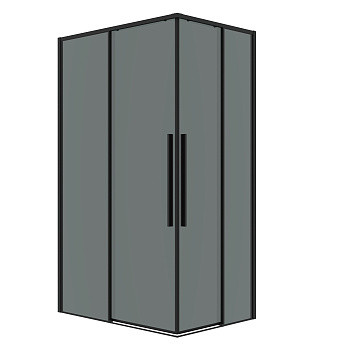 Душевой уголок Grossman Galaxy 300.K33.01.1110.21.10 110х100 стекло прозрачное профиль черный матовый без поддона