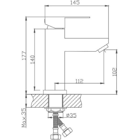 Cмеситель Haiba HB10801 на раковину полированная сталь