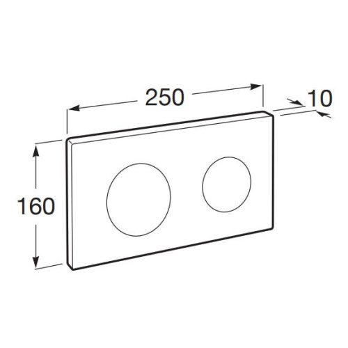 Клавиша смыва механическая Roca Duplo One 890189002 цвет хром матовый - фото 3