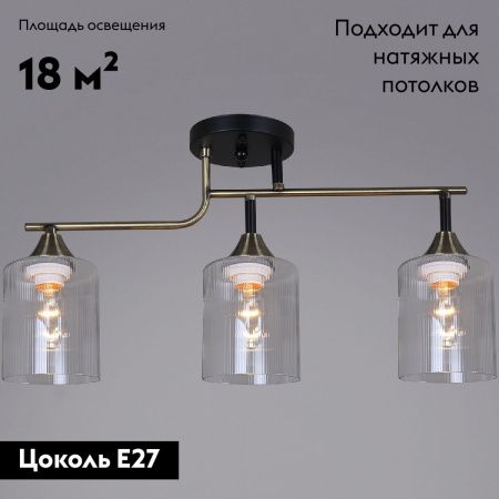 Люстра потолочная Reluce 02312-0.3-03 AB+BK