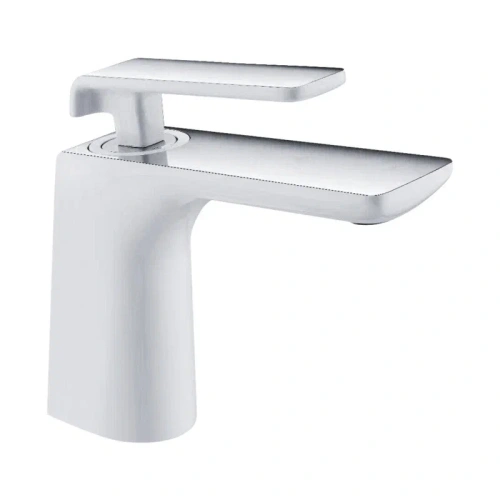 Смеситель Rose R1401F на раковину белый/хром - фото 2