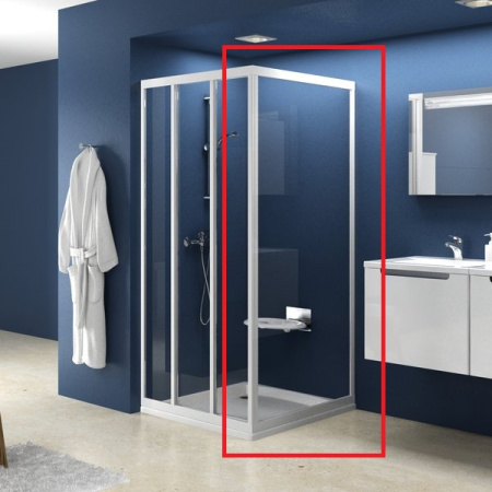 Душевая перегородка Ravak Supernova 9403010211 75x188 стекло рифленое профиль белый