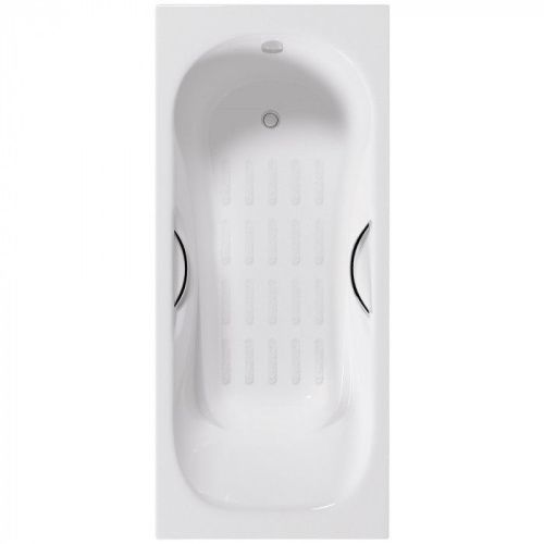 Ванна чугунная Delice Malibu DLR230610R-AS 180х80 пристенная прямоугольная без ножек с отверстиями под ручки