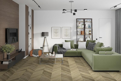 Кварцвиниловая плитка Damy Floor CHEVRON LVT DF06-Ch-LVT Амбуаз - фото 4