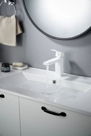 Смеситель Knotlor STABLE KN-20/WY на раковину белый