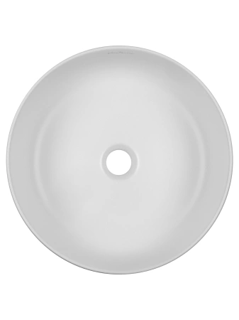 Раковина из сантехнического фарфора Wonzon & Woghand Erie WW-RN4076-MW 40х40 накладная цвет белый без отверстий под смеситель