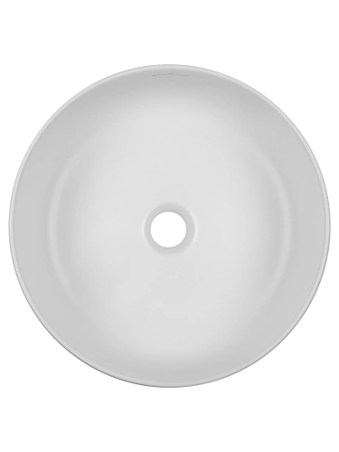 Раковина из сантехнического фарфора Wonzon & Woghand Erie WW-RN4076-MW 40х40 накладная цвет белый без отверстий под смеситель - фото 4