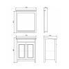 Зеркало Comforty Тбилиси 00003132631CF 80х70 подвесное