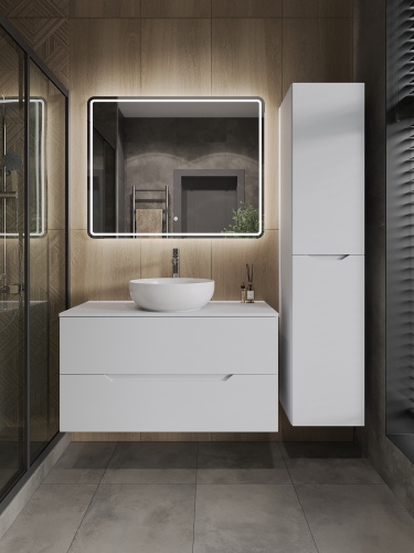 Тумба с раковиной Orange Line Li-100TuwMDF+B07-420W 101х46х67 - фото 5