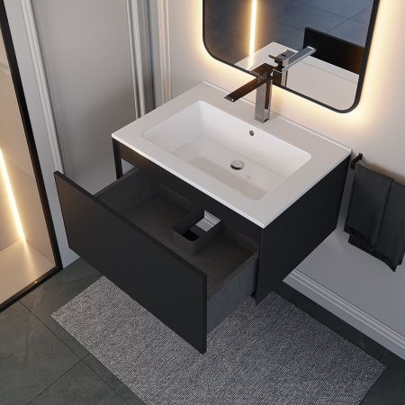 Тумба с раковиной Uperwood Parma Premium 39330205461 70х50 цвет черный