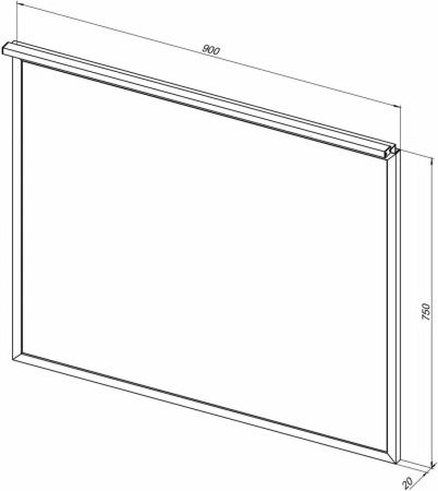 Зеркало с подсветкой Allen Brau Priority 1.31016.BB 90х80 подвесное