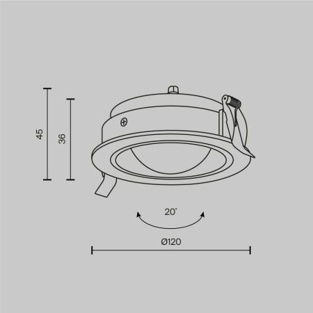 Светильник встраиваемый Maytoni Technical Lens DL105-12W4K-B