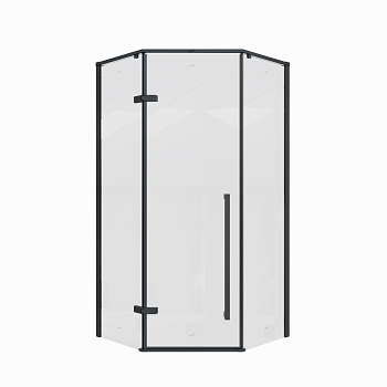 Душевой уголок Cerutti SPA C2A 100х100 стекло прозрачное профиль черный без поддона