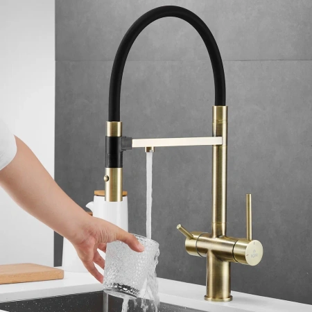 Смеситель для кухни Rose R958Q на мойку бронза