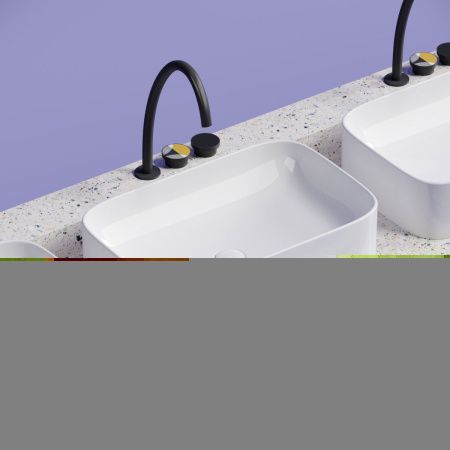 Раковина из сантехнического фарфора Ceramica Nova ELEMENT CN6053 60х40 накладная цвет белый без отверстий под смеситель