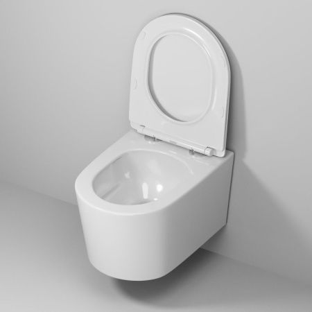 Унитаз подвесной Grossman Торнадо GR-4499SQ белый с сиденьем микролифт безободковый смыв торнадо