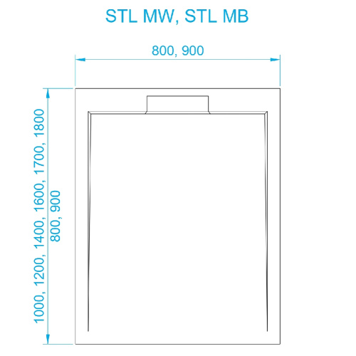 Душевой поддон RGW STL 52212816-14 160х80 искусственный камень черный мрамор - фото 4