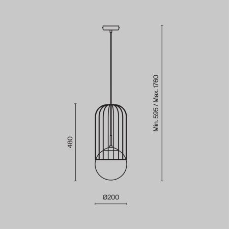 Светильник подвесной Maytoni Telford (Телфорд) P363PL-01G