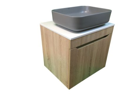 Тумба с раковиной Sintesi STL.W7021_SIN-LVB-APP-409GM 60х60 подвесная цвет белый