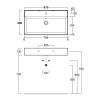 Раковина из сантехнического фаянса Simas Agile AG81 bi*1 80х50 подвесная цвет белый 1 отверстие под смеситель