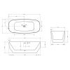 Ванна акриловая Vincea VBT-630 170х75 отдельностоящая овальная
