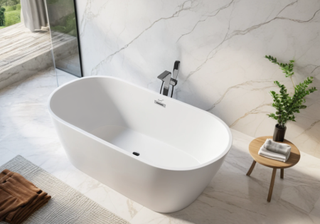 Ванна акриловая Cerutti SPA CT10520 170х75 отдельностоящая овальная с ножками