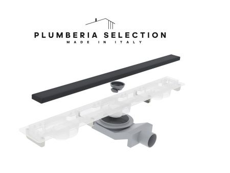 Душевой лоток Plumberia Selection PSM MODULAR PSM70NO 70х5 черный