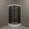 Душевой уголок Тритон Грэй Щ0000066464 90х90 стекло тонированное профиль белый с поддоном