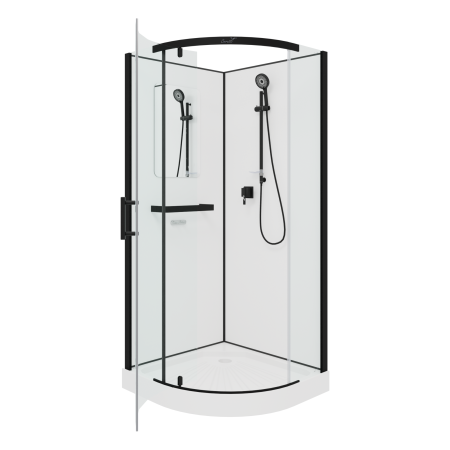 Душевая кабина Cerutti SPA KORRA90B 90х90 четверть круга без крыши ориентация универсальная