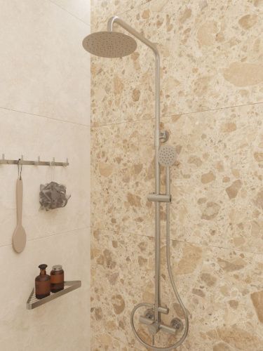 Душевая стойка Knotlor SS-06/1 настенная цвет сатин - фото 4