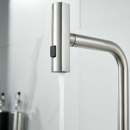 Смеситель для кухни Shevanik S263L на мойку сатин