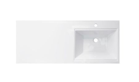 Раковина из искусственного камня Эстет Даллас ФР-00014934 120х50 накладная цвет белый 1 отверстие под смеситель