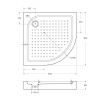 Душевой поддон акриловый BelBagno TRAY-BB-R-90-550-15-W 90х90 белый с ножками