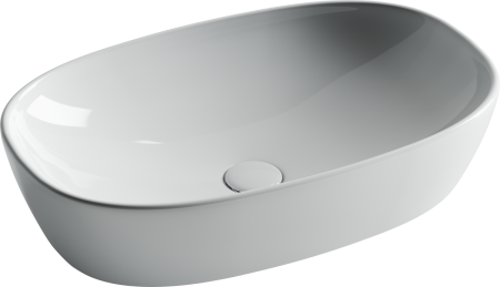 Раковина из сантехнического фарфора Ceramica Nova ELEMENT CN5039 60х40 накладная цвет белый без отверстий под смеситель