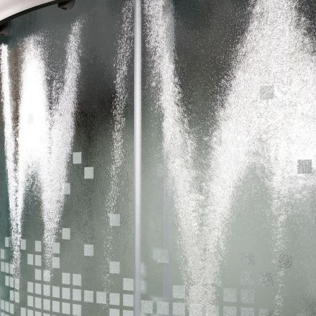 Душевая кабина AvaCan L910GM 100х100 четверть круга с крышей ориентация универсальная