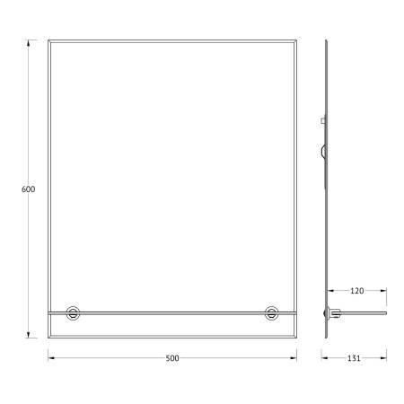 Зеркало в ванную Evoform Attractive BY 0503 50х60 цвет хром