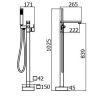Смеситель Mariner Quadra QUA0090-CR напольный хром
