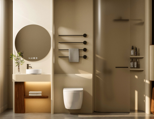 Унитаз подвесной Abber Bequem AC1100T белый с сиденьем микролифт безободковый смыв торнадо - фото 2