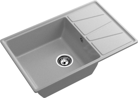 Кухонная мойка Granfest Vertex V-780L серый 78х50 цвет серый поверхность матовая
