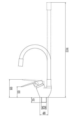 Смеситель для кухни Fmark FM4104-12 на мойку хром - фото 2