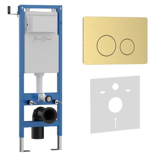 Комплект сантехническая инсталляция с клавишей смыва Iberica Blanca INOX-O IB.001M.815 - фото 2