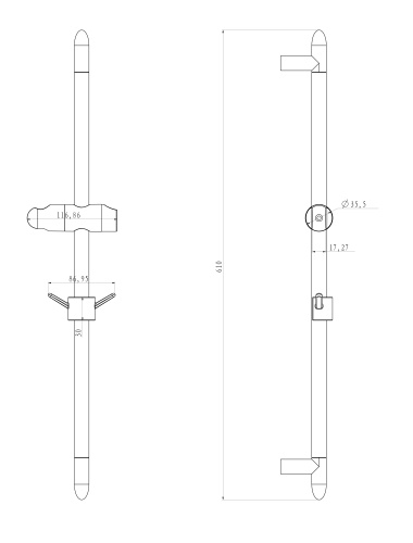 Штанга для душа LeMark LM8063C хром - фото 2