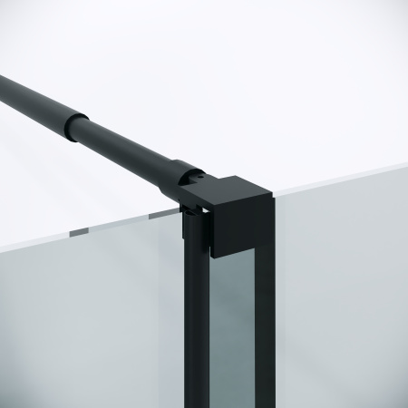 Душевая перегородка Niagara Nova NG-671-90BLACK 90х200 стекло прозрачное профиль черный матовый