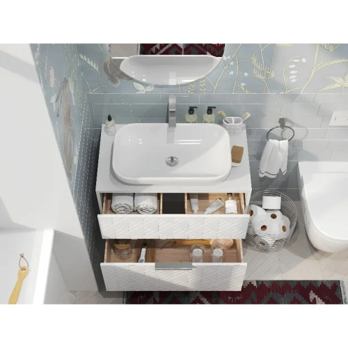 Тумба под раковину 1MarKa Forest Ц0000008654 80х44х60 цвет белый - фото 5