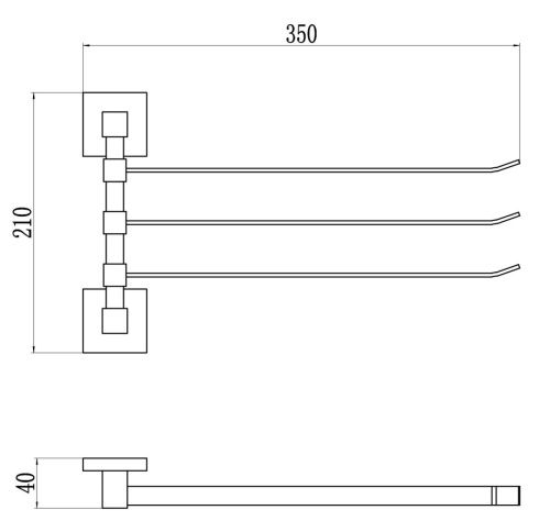 Полотенцедержатель Savol S-06503H - фото 2